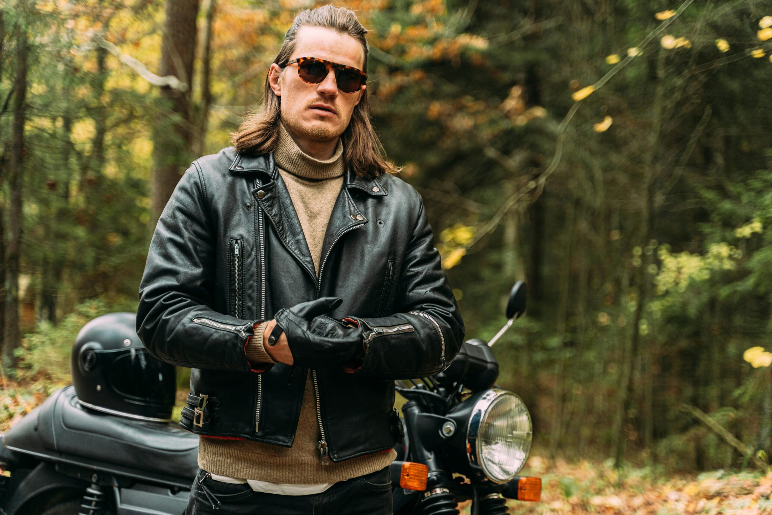 Men’s Biker Black Leather Jacket